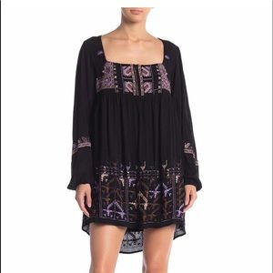 NWT free people gauze embroidered minidress